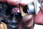 Pink Polishing Close-up
