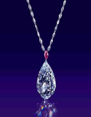 75.36ct Briolette D IF TypeⅡa Pendant Necklace