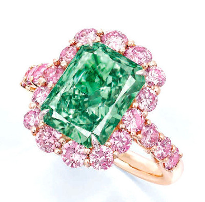 Aurrora Green Ring
