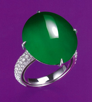 2798 Jadeite Diamond Ring