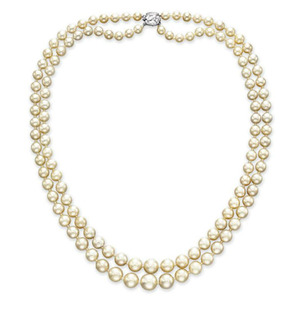 Lot209 TWO-STRAND NATURAL PEARL NECKLACE