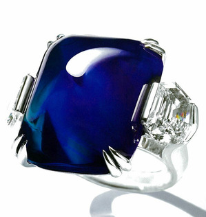 319 Kashmir Sapphire Diamond Ring by Mouawad