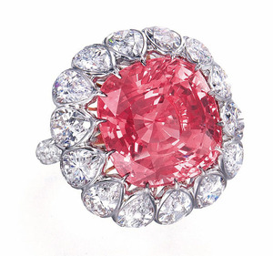 2720 Padparadscha Sapphire Diamond Ring